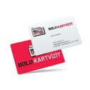 Oval Kesim Kalın Kağıt Çift Taraflı Kabartma Lak Premium Kartvizit