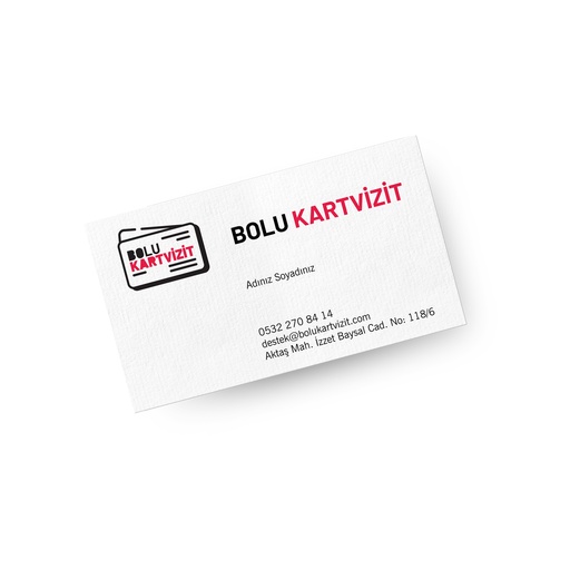 Düz Kesim Tuale Desen Tek Taraflı Ekonomik Kartvizit